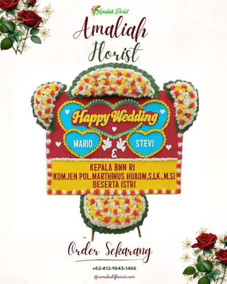 Papan Bunga Pernikahan Tugu Lor